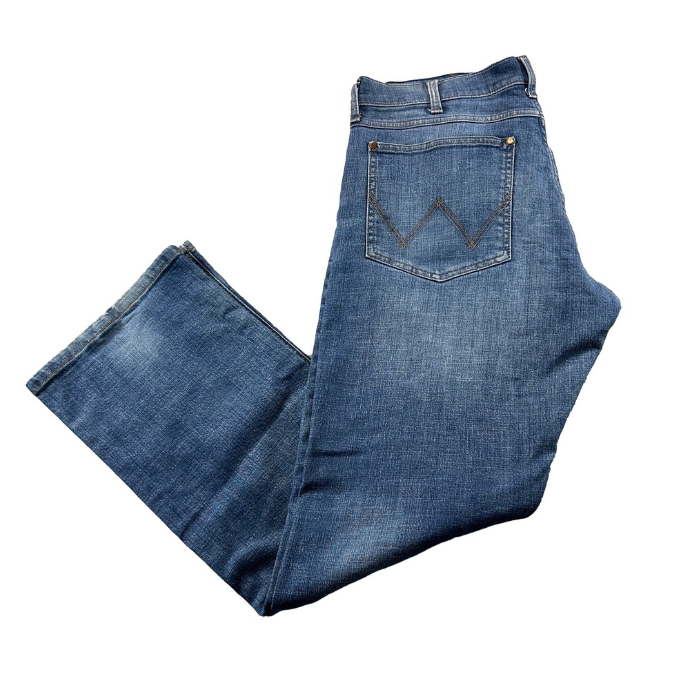 Wrangler Retro Slim Boot Jeans Mens 34x32 Blue Denim Stretch 77MWZWP